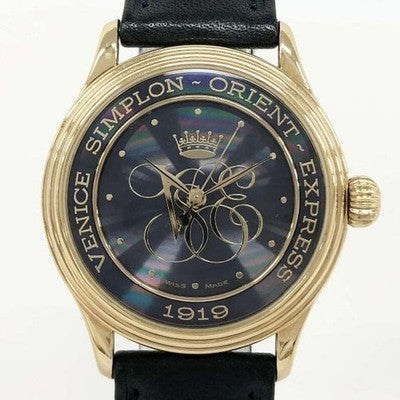 LOUIS ERARD ORIENT EXPRESS VENICE SIMPLON 70TH ANNIV AUTO MENS WATCH RARE
