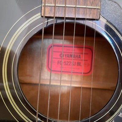 YAMAHA RED LABEL REISSUE FG-522SJ BL ACOUSTIC GUITAR BLACK FROM JAPAN