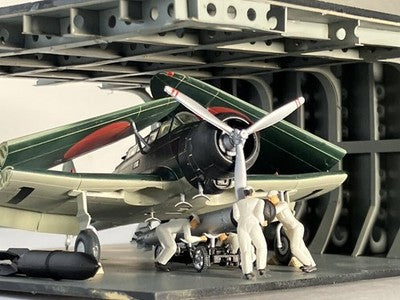 1/72 AKAGI MIDWAY DIORAMA B5N KATE AIRCRAFT CARRIER MODEL BUILT PAINTED