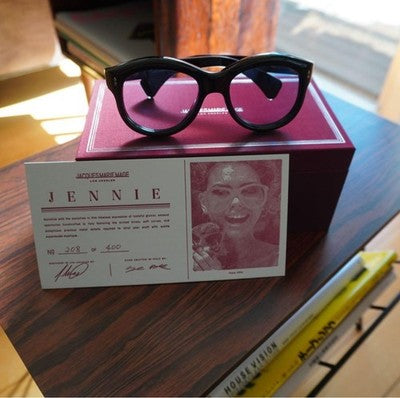 JACQUES MARIE MAGE JENNIE CAT-EYE STYLE MEN'S SUNGLASSES BLACK NEAR MINT