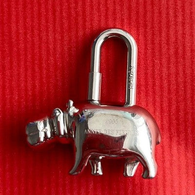 HERMES 2005 ANNEE DES FLEUVES HIPPOPOTAMUS CADENA CHARM CABAS LIMITED RARE