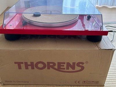 THORENS TD206 TURNTABLE ANALOG RECORD PLAYER WITH BOX TESTED FROM JAPAN