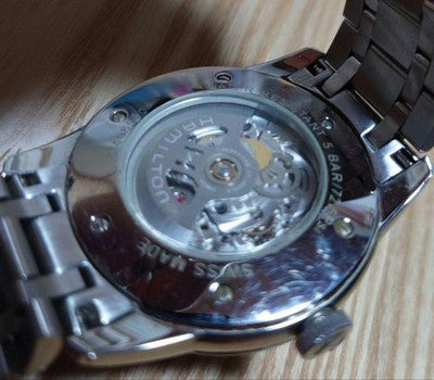 HAMILTON RAILROAD H40655131 AUTOMATIC SKELETON DIAL STAINLESS STEEL MENS BOX