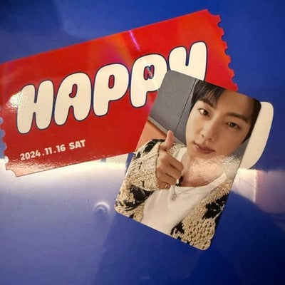 BTS JIN HAPPY SPECIAL STAGE ADMISSION BONUS GIFT TRADING CARD K-POP IDOL UNUSED
