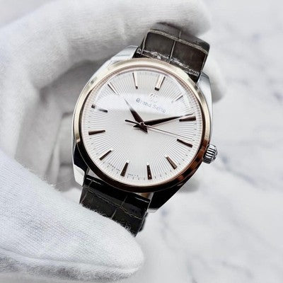 GRAND SEIKO SBGX344 MEN'S WRISTWATCH 18K GOLD BEZEL QUARTZ ROUND FACE