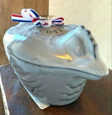 STAUB SMALL CHICKEN COCOTTE 11CM GRAY CAST IRON NEW UNUSED W/ BOX RARE