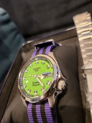 SEIKO 5 SPORTS X ROWING BLAZERS SRPJ59 LIMITED EDITION LIME GREEN 39MM F/S