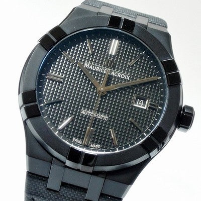MAURICE LACROIX AIKON AUTOMATIC AY67070 ML115 BLACK DIAL PVD MENS WATCH AS IS
