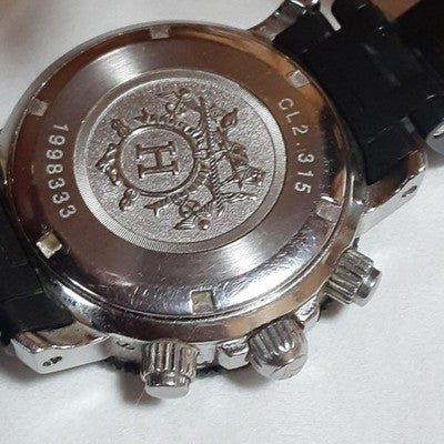 HERMES CLIPPER DIVER CHRONOGRAPH CL2.315 QUARTZ DATE STEEL UNISEX WATCH USED