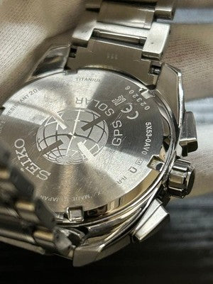SEIKO ASTRON SBXC063 5X53-0AV0 GPS SOLAR TITANIUM SILVER DIAL MEN'S WATCH JDM