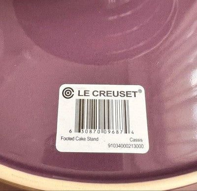 LE CREUSET CAKE STAND 30CM CASSIS LEGENDARY COLOR DISCONTINUED RARE COLLECTIBLE