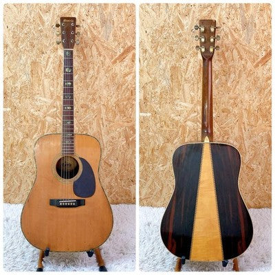 MORRIS W-40 ACOUSTIC GUITAR VINTAGE JAPAN 3P BACK VERTICAL LOGO