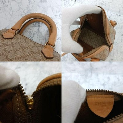CELINE VINTAGE MACADAM MINI BOSTON BAG 2-WAY PVC LEATHER SHOULDER HANDBAG RARE