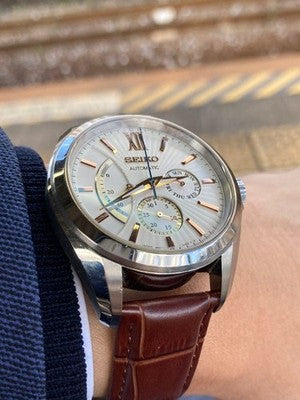 SEIKO SDGC021 BRIGHTZ MEN'S WRISTWATCH POWER RESERVE ROUND FACE JAPAN MADE