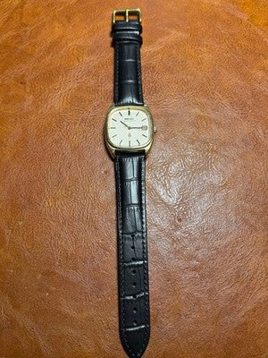 SEIKO GRAND QUARTZ SQUARE WATCH FROM THE 1970S VINTAGE MEN'S WRISTWATCH AS IS