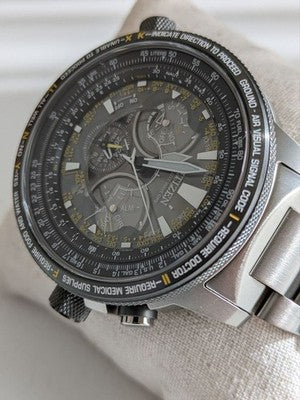 CITIZEN PROMASTER CC7014-82E F990 GPS SATELLITE TITANIUM WATCH FULL SET