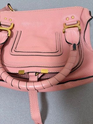CHLOE MARCIE 2-WAY BAG CHC17WS9281616L5 COWHIDE LEATHER FALLOW PINK USED