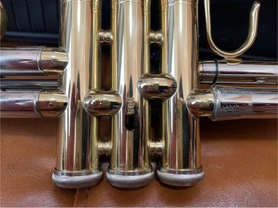 JUPITER JTR-812R BB TRUMPET GOLD BRASS BELL, ML BORE, USED W/ ORIGINAL CASE