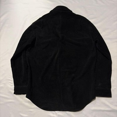 POLO RALPH LAUREN 90S USA SUEDE LEATHER SHIRT JACKET BLACK M OVERSIZED VINTAGE