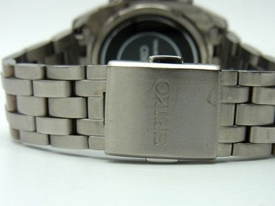 SEIKO BRIGHTZ SBFT003 TITANIUM SOLAR RADIO WORLD TIME MEN'S WATCH 39MM JAPAN