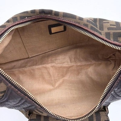 FENDI SPY BAG ZUCCA PATTERN HOBO SHOULDER BAG VINTAGE Y2K LEATHER