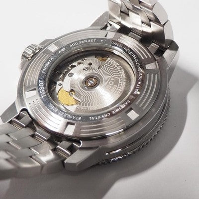 TISSOT SEASTAR T120407A AUTOMATIC 42MM SILVER DIAL CERAMIC BEZEL MENS WATCH BOX