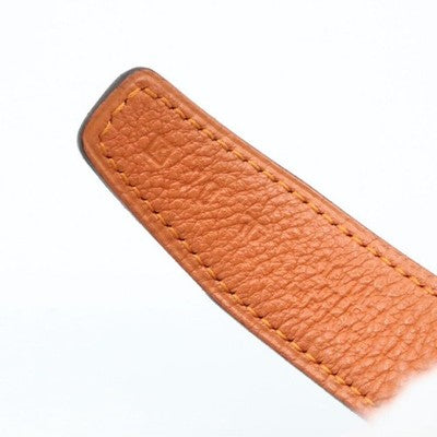 HERMES CONSTANCE REVERSIBLE H-BELT 70 BLACK ORANGE LEATHER WITH BOX
