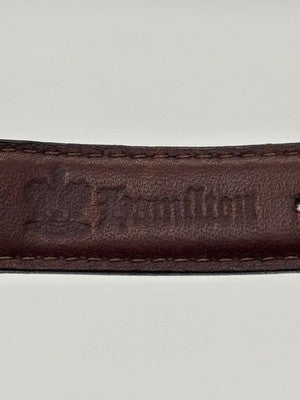 HAMILTON VENTURA 6250 QUARTZ BLACK DIAL GENUINE BAND LEATHER MEN'S WATCH