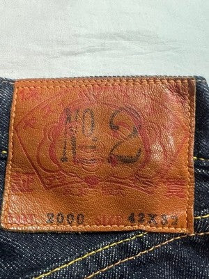 EVISU NO2 2000 JEANS PINK BIG SEAGULL SIZE 42X32 3XL BIG DENIM PANTS NEAR MINT