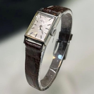 IWC VINTAGE PLATINUM MANUAL WIND LADIES WATCH SWISS RARE ANTIQUE WORKING 7627