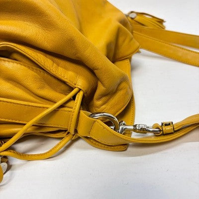 LOEWE FLAMENCO SHOULDER BAG YELLOW NAPPA LEATHER ANAGRAM DESIGNER HANDBAG