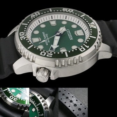 CITIZEN PROMASTER DIVER'S 200M BN0156-13W E168 GREEN DIAL ECO-DRIVE 44MM WATCH