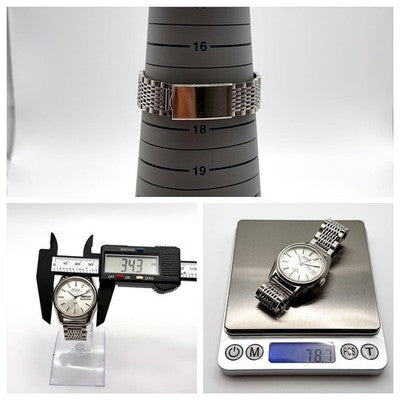 KING SEIKO 5626-7040 CHRONOMETER DAY-DATE AUTOMATIC HI-BEAT WATCH SS SILVER