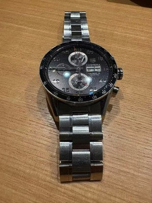 TAG HEUER CARRERA CV2A10 CHRONOGRAPH AUTOMATIC MEN'S STAINLESS STEEL AS IS