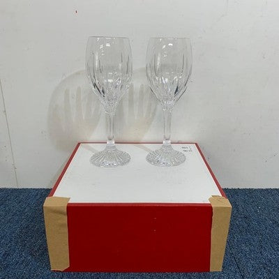 BACCARAT PAIR WINE GLASS JUPITER SET OF 2 EXCELLENT++++