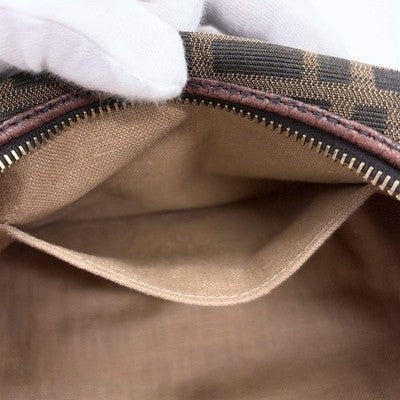 FENDI SPY BAG ZUCCA PATTERN HOBO SHOULDER BAG VINTAGE Y2K LEATHER