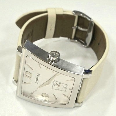 CORUM BOUTIQUE TRAPEZE 106.404.20 SILVER DIAL STAINLESS STEEL QUARTZ MENS WATCH