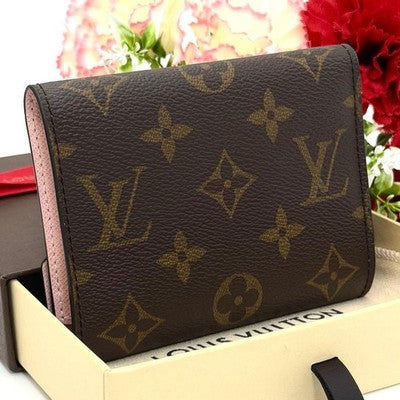 LOUIS VUITTON VICTORINE MONOGRAM ROSE BALLERINE TRI-FOLD WALLET M62360 JAPAN