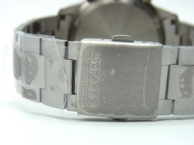 CITIZEN ECO-DRIVE CHRONOGRAPH TITANIUM MEN’S WATCH CA4570-88X GREEN DIAL UNUSE