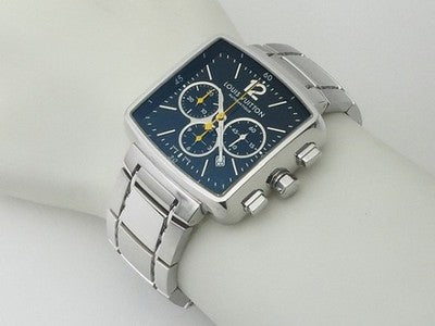 LOUIS VUITTON SPEEDY CHRONOGRAPH Q212G BLACK MEN'S AUTOMATIC WRISTWATCH USED