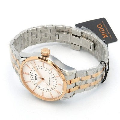 MIDO BELLUNA II M0244072203109 AUTOMATIC SILVER ROSE GOLD MEN'S WATCH BOX