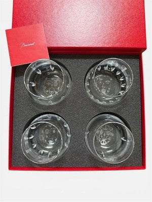 BACCARAT CHATEAU FAUNA CRISTOPOLIS GLASS TUMBLER SET OF 4 BY JAIME HAYON W/BOX