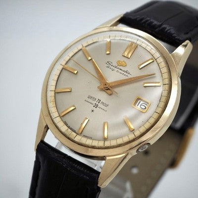 SEIKO SEIKOMATIC SELF DATER 39 JEWELS AUTOMATIC MEN WATCH SD RARE VINTAGE