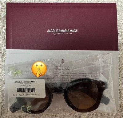 JACQUES MARIE MAGE FELIX 2 NOIR 9 BLACK SILVER LIMITED LUXURY EYEGLASSES NEW