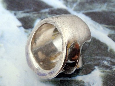 STARLINGEAR PUNCHER CIGAR SLICKSTER RING SIZE 17 SILVER 925 SKULL SMOKING DESIGN