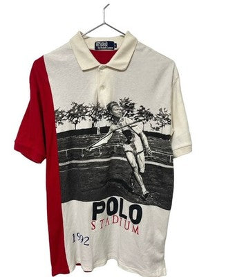 POLO RALPH LAUREN 1992 STADIUM COLLECTION POLO SHIRT RL92 L RARE VINTAGE
