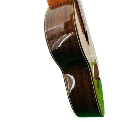 TAKAMINE TGL1 CLASSICAL GUITAR W/ HARD CASE, NECK STRAIGHT, BODY SCRATCHES