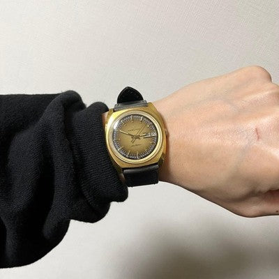 HAMILTON ELECTRONIC 702001-4 ELECTRIC BALANCE WATCH VINTAGE GOLD DIAL WORKING