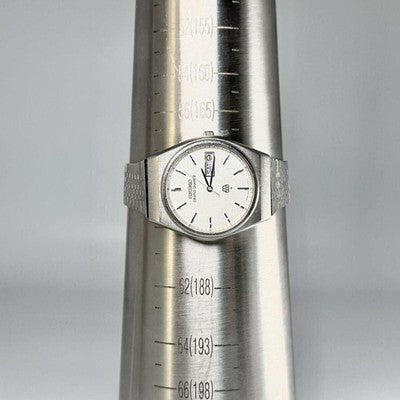SEIKO GRAND QUARTZ 9943-7000 TWIN QUARTZ LINEN DIAL DAYDATE MEN WATCH VINTAGE