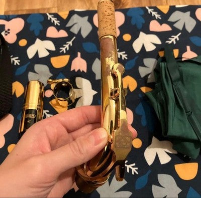 JUPITER JAS-769-76 ALTO SAXOPHONE GOLD LACQUER WITH HARD CASE MUSICAL INSTRUMENT